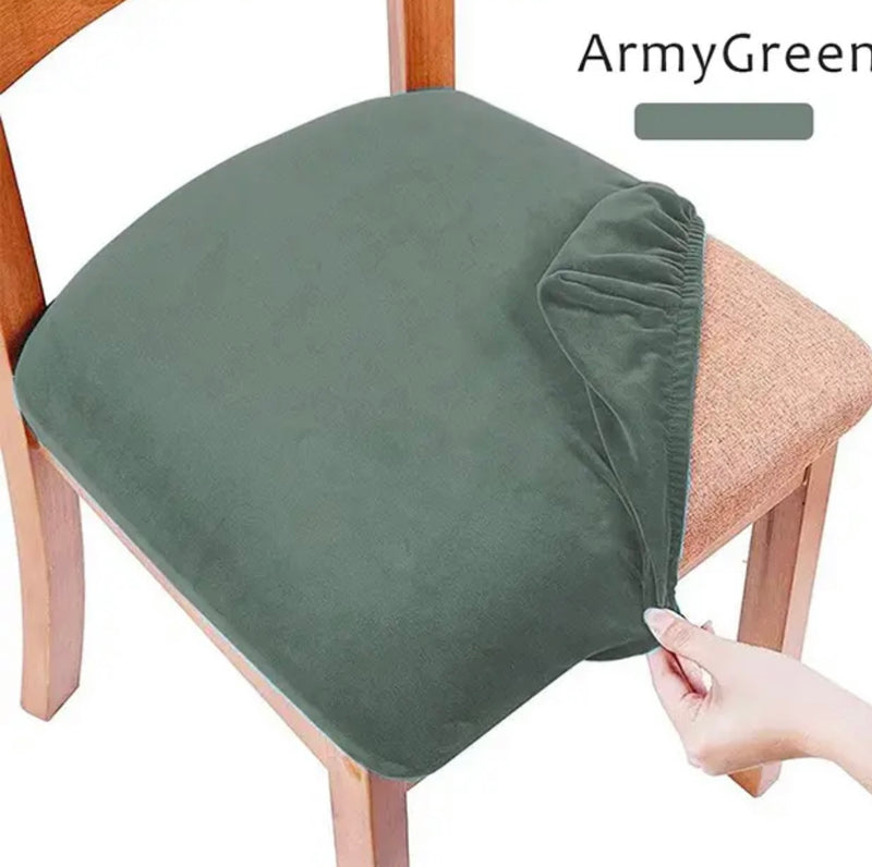 Seat chair cover velvet (6 pieces)